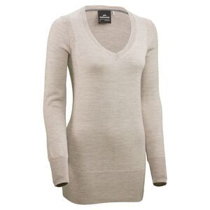 Kathmandu Jumper Womens Sz 10 Blue Merino Wool Long Sleeve V Neck Ribbed Sweater